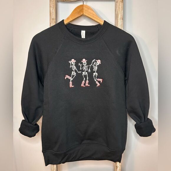 Skeleton Trio Embroidered Crewneck - Picture 1 of 2